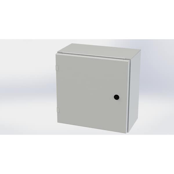 1/4 Turn Latch Electrical Enclosures, 16 in H, 8 in D, 16 in W, NEMA 3R, 4, 12, 13, Carbon Steel